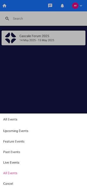 Cascale Events Screenshot 1