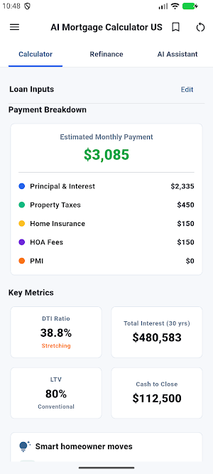 AI Mortgage Calculator US Screenshot 0