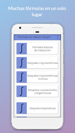 Fórmulas de cálculo integral Screenshot 0