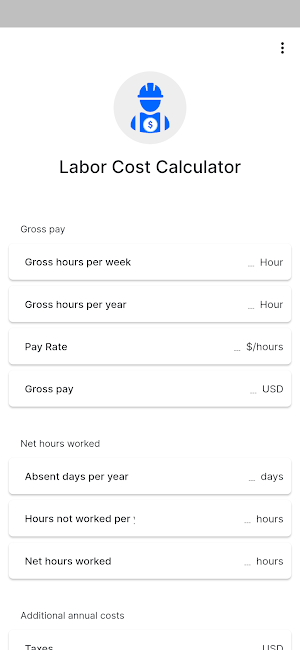 Labor Cost Calculator Screenshot 0