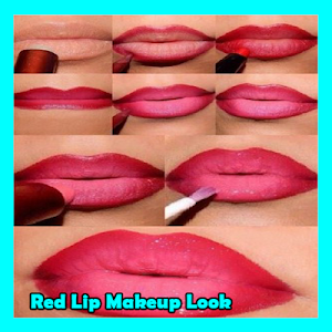 Red Lip Makeup Look Screenshot 0