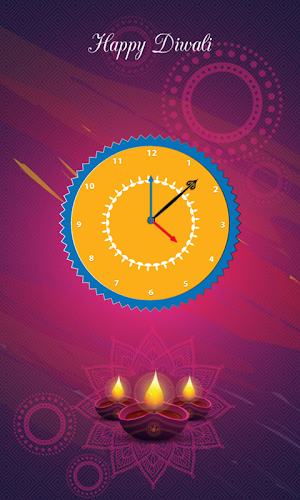 Diwali Clock Live Wallpaper Screenshot 2