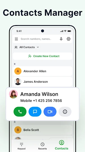 Contacts: Phone Calls, Dialer Screenshot 2