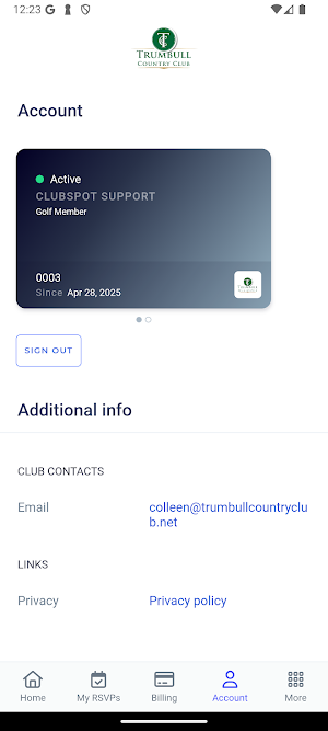 Trumbull Country Club Screenshot 2