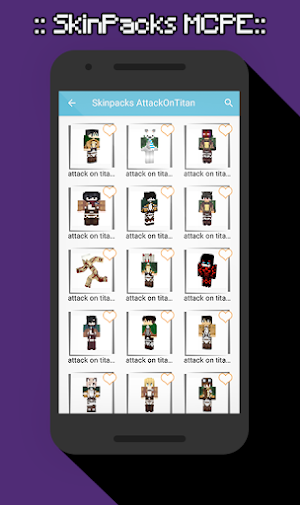 Skinpacks Attackontitan for minecraft Screenshot 1