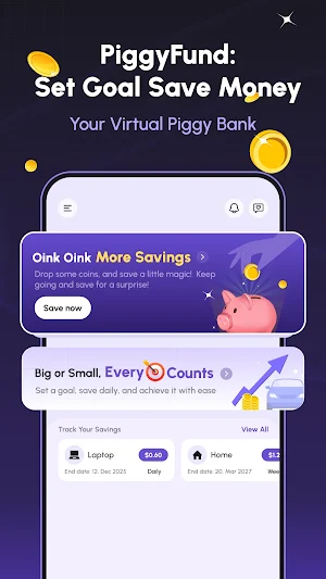 Piggy Fund:Set Goal Save Money Screenshot 0