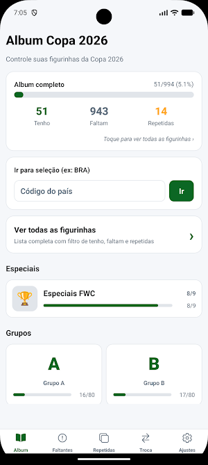 Álbum Copa 2026 - Figurinhas Screenshot 0