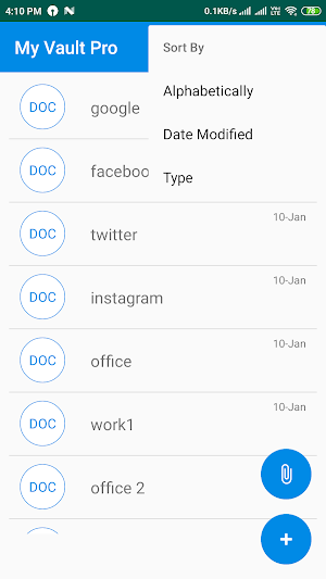 My Vault - Offline locker Store password and files Screenshot 3