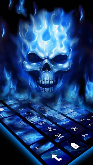 Flaming Skull 3d Keyboard Theme Screenshot 0