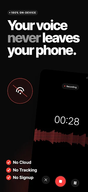 Voispace: AI Voice Recorder Screenshot 1