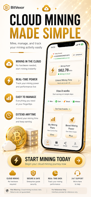 BitVexor-BitCoin Cloud Mining Screenshot 0