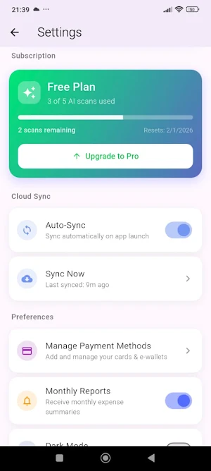 FinTrack - AI Expense Tracker Screenshot 0