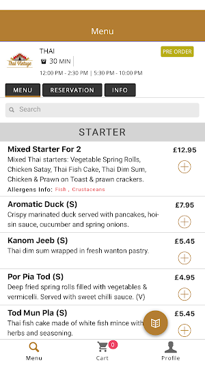 Thai Vintage restaurant Screenshot 0