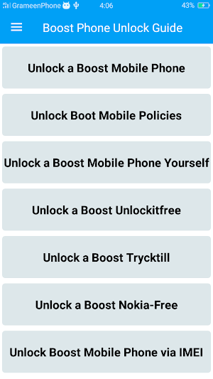 Boost Phone Unlock Guide Screenshot 1