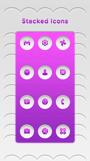 Stacked Light Purple Icons Screenshot 0