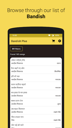 Bandish Plus - Classical Raag Notation Player Screenshot 0