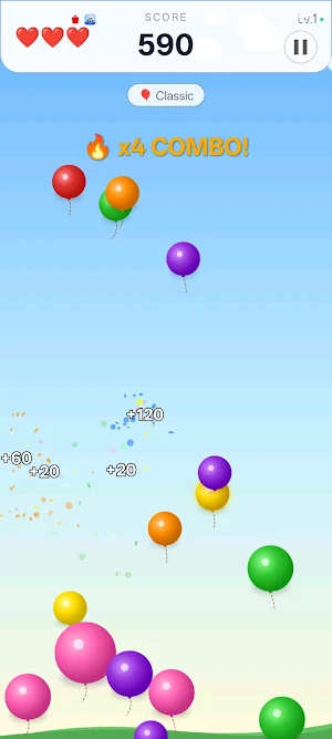 Balloon pop gym Screenshot 2