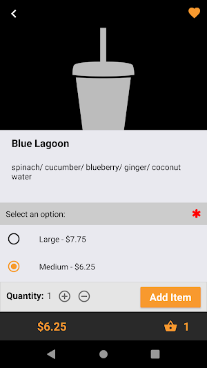 MMS Juice Bar Screenshot 2