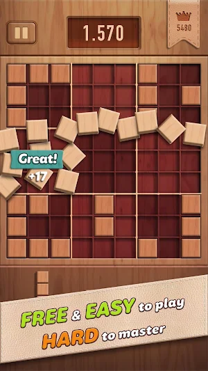 Woody 99 - Sudoku Block Puzzle - Free Mind Games Screenshot 2