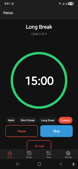 Pomodoro Task Timer Screenshot 0