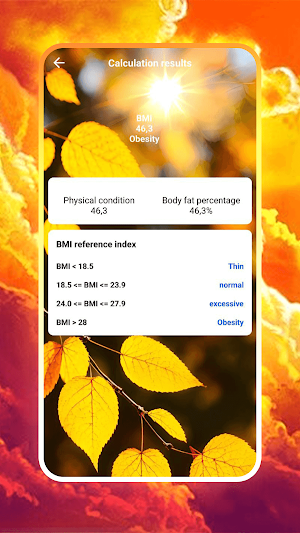 BMI calculation Screenshot 0