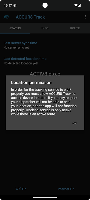 ACCUR8 Tracking Screenshot 3