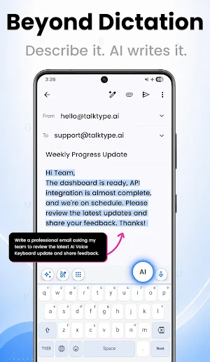 AI Voice Keyboard & Writer Screenshot 2