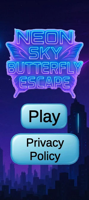 Neon Sky Butterfly Escape Screenshot 0