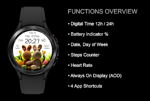 EY42 Easter Bunnies Watchface Screenshot 2