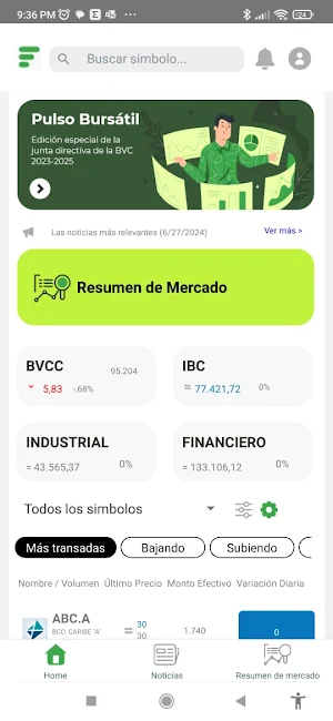 BVC Móvil Screenshot 0