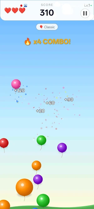 Balloon pop gym Screenshot 0