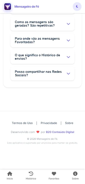 Mensageiro de Fé Screenshot 1