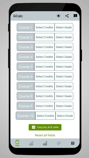 GCalc - GPA & CGPA Calculator Screenshot 0