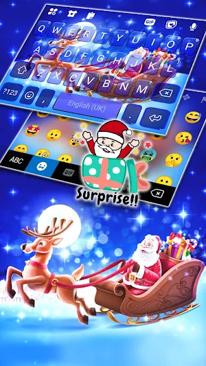 Santa Christmas Keyboard Background Screenshot 2
