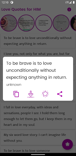 Love Quotes for HIM and Saying Screenshot 0