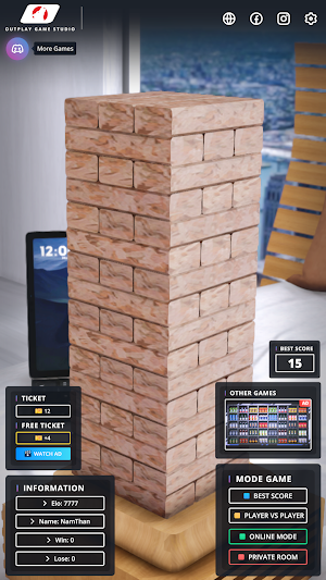 Wood Tower 3D Online Screenshot 2