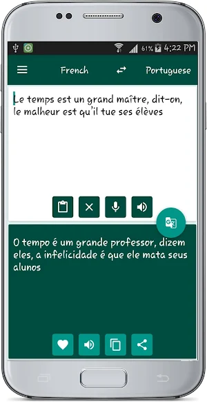 Portuguese French Translate Screenshot 1