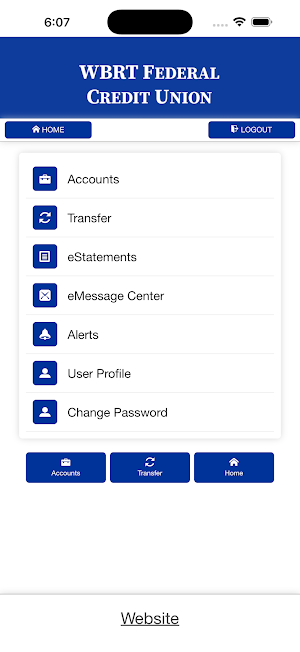 WBRT Federal Credit Union Screenshot 1