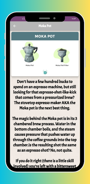 Coffee preparation methods Screenshot 2