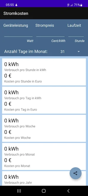 Stromkostenrechner Screenshot 0