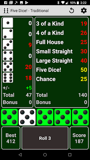 Five Dice! Free Screenshot 1