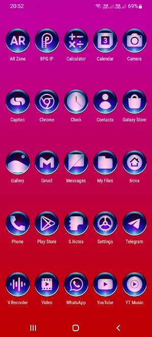 Black Pixl Glass Icon Pack Screenshot 1