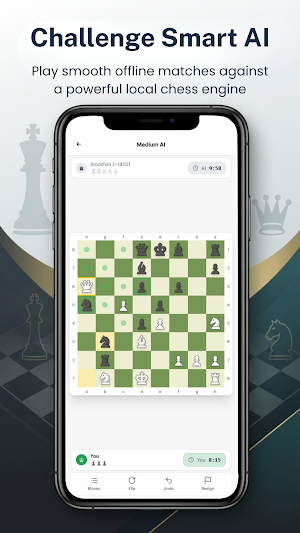 Chess Offline: AI & Puzzles Screenshot 1