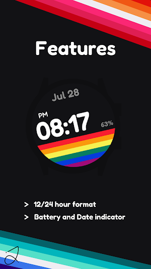 Simple Queer Watch Face Screenshot 1
