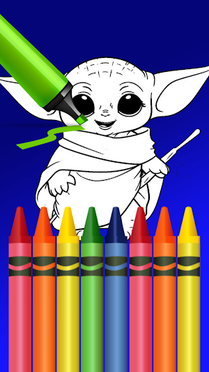 Baby Yoda Coloring Book Screenshot 2