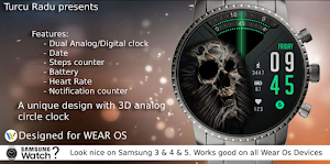 A 3D Skull Watch Face Screenshot 1
