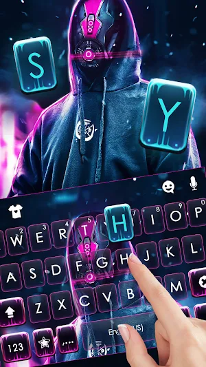 Neon Cyber Maskman Themes Screenshot 1