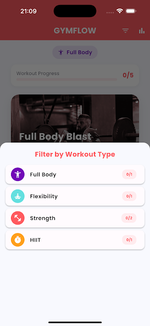GYMFLOW - Workout Planner Screenshot 1