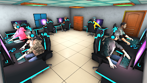 Internet Gaming Cafe Job Sim Screenshot 0