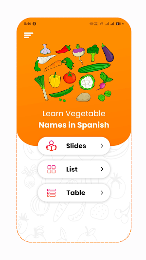 Vegetable Names in Spanish Screenshot 0